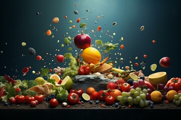 Obraz na płótnie Canvas Exploration des composants nutritionnels des aliments transformés et plats préparés. Generative AI