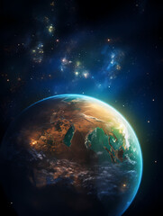 Looking down on the earth background wallpaper poster PPT