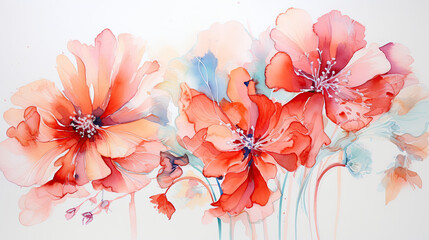Obraz na płótnie Canvas watercolor flower 