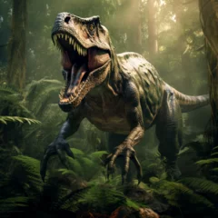 Crédence de cuisine en verre imprimé Dinosaures Trex dinosaurier