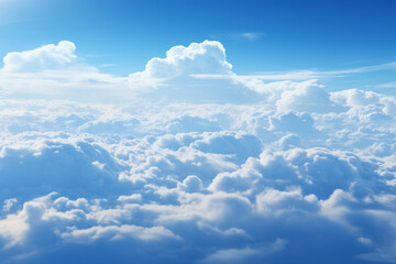 Naklejka premium blue sky with clouds background Created using generative AI tools
