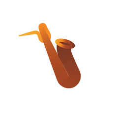 Saxophone Logo Gradient Simple