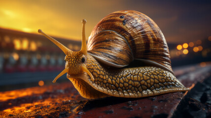 Close-up of a snail's body.