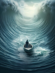 Big wave background wallpaper poster PPT