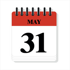 May 31 calendar date design