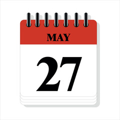 May 27 calendar date design