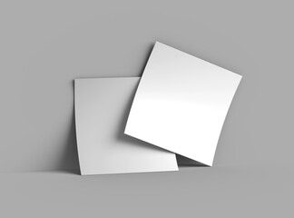 Square 8.26x8.26inc flyer render to present your design.