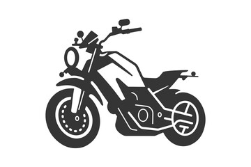 Classic motorcycle vector illustration. Motor bike for logo, biker club emblem, sticker, t shirt design print. - obrazy, fototapety, plakaty