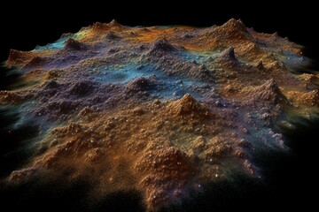 A portion of a vast star field, created in 3D. Generative AI