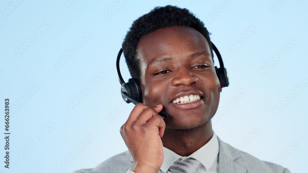 Poster call center, studio or virtual assistant in communication, speaking or talking to help in customer s