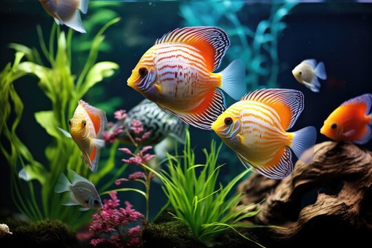 Tropical fish in an aquarium