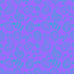 Easter eggs seamless cartoon stripes and polka dots pattern for fabrics and wrapping paper and kids clothes print