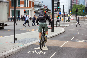 London_Cyclist - obrazy, fototapety, plakaty