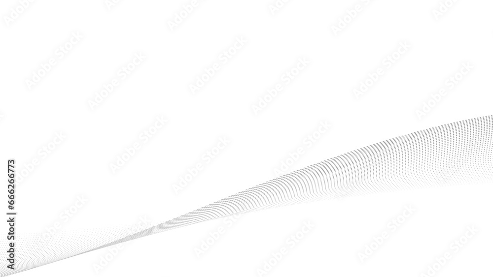 Poster abstract geometric technology background. dotted curve or wave.