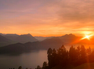 Sunset in Switzerland