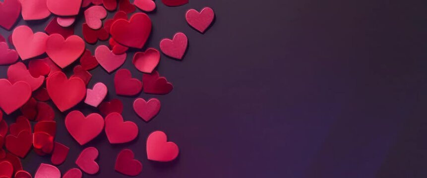 Anamorphic video happy valentines day. Valentine and romantic animation video.