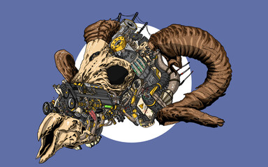 Industrial animal skull