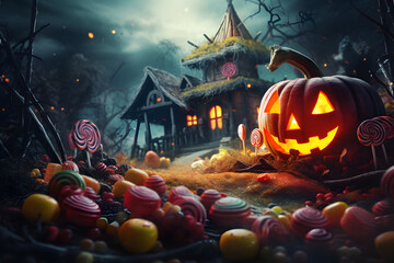 Gespenstischer Halloween Hintergrund - Schlaraffenland