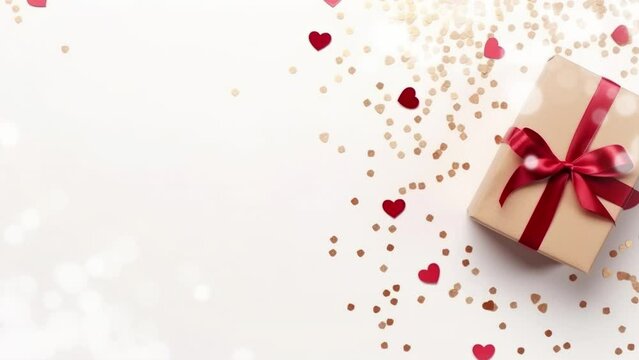 Happy valentines day animation background for banner and social media.