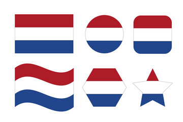 Netherlands flag simple illustration for independence day or election