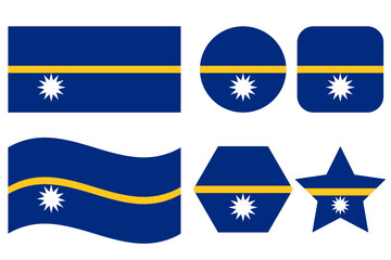 Republic of Nauru flag simple illustration for independence day or election