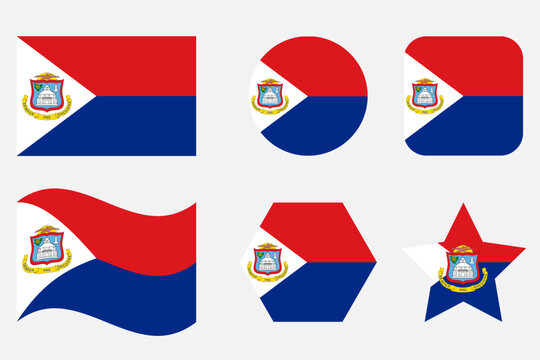 Sint Maarten flag simple illustration for independence day or election