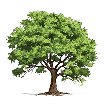 green tree on white background clip art preview