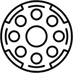 black and white circle