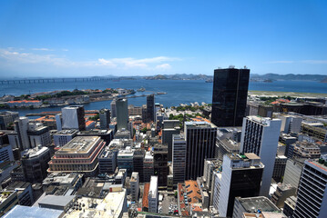 Aerial View of the Center of Rio de Janeiro, Brazil