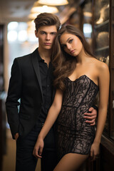 Glamour photoshoot of an 18-year-old couple model
