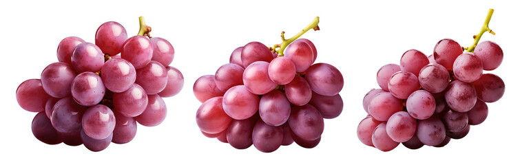 fresh natural red grapes isolated - obrazy, fototapety, plakaty