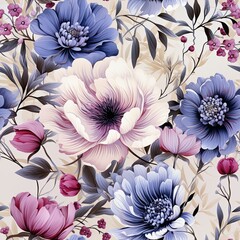 seamless floral Digital Pattern, Flower Texture, Design, Tile,