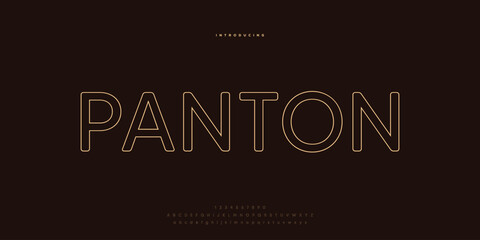 Elegant luxury abstract wedding fashion logo font alphabet. Minimal classic urban fonts for logo, brand etc. Typography typeface uppercase lowercase and number. vector illustration