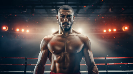 Fototapeta na wymiar The Boxer on the ring. Sports, Boxing