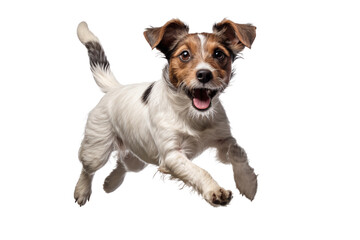 jack russell terrier on white background. png file