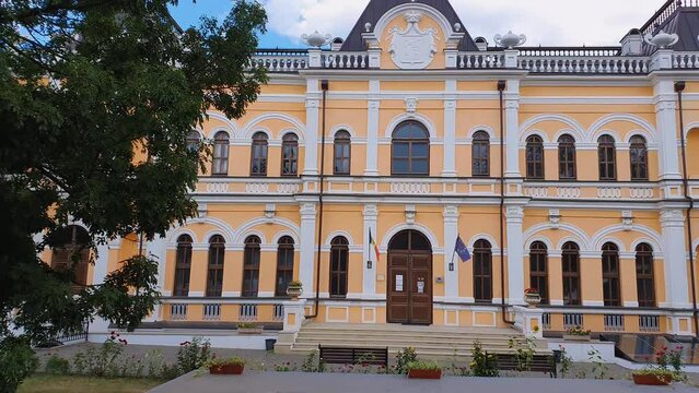 The Manuc Bei mansion, an architectural, culture and historic complex with museum, winery and other edifices located in Hincesti city, Moldova. Manuc Bey palace facade