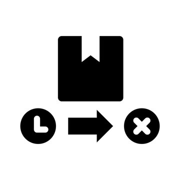 end of life product glyph icon illustration vector graphic. Simple element illustration vector graphic, suitable for app, websites, and presentations isolated on white background