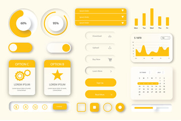 UI kit elements minimal graphics resources for modern user interface design