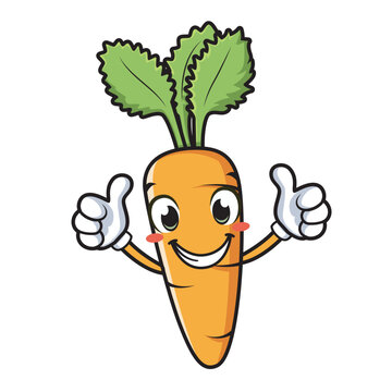 vector cartoon, character, and mascot carrot smile