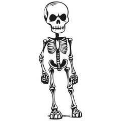 Black and White Phantasmal Image of a Skeleton