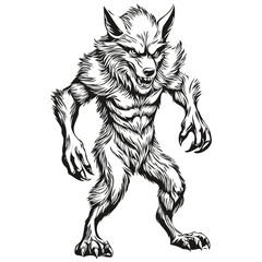 Black and White Phantasmal Werewolf