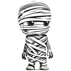 Classic Curse in Black and White Vector for Halloween