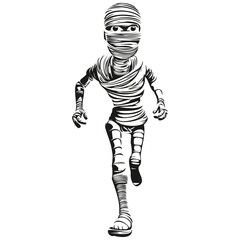 Classic Mummy in Vector for Halloween Designs