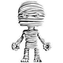 Creepy Curse in Monochrome Vector for Halloween