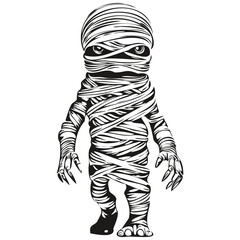 Detailed Mummy Portrait for Halloween Art