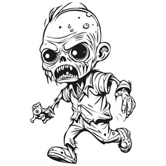 Hand-Drawn Terrifying Zombie Image