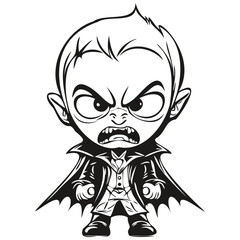 Haunting Hand-Drawn Count Dracula Phenomenon in Vector