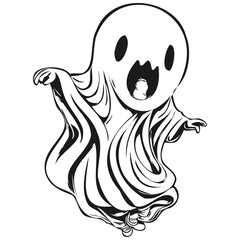 Haunting Hand-Drawn Presence on Halloween