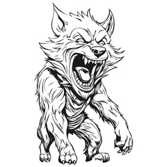 Malevolent Shapeshifting Phenomenon in Hand-Drawn Style for Halloween