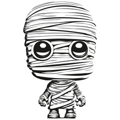 Mummy's Ancient Curse in Vector for Halloween